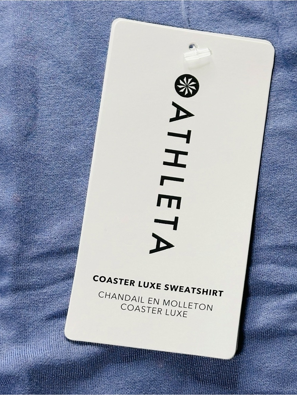 Athleta periwinkle blue long-sleeve crewneck pullover sweatshirt - Picture 6 of 8